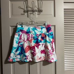 T By Talbots Everyday Stretch Skort Brushed Floral Size Medium